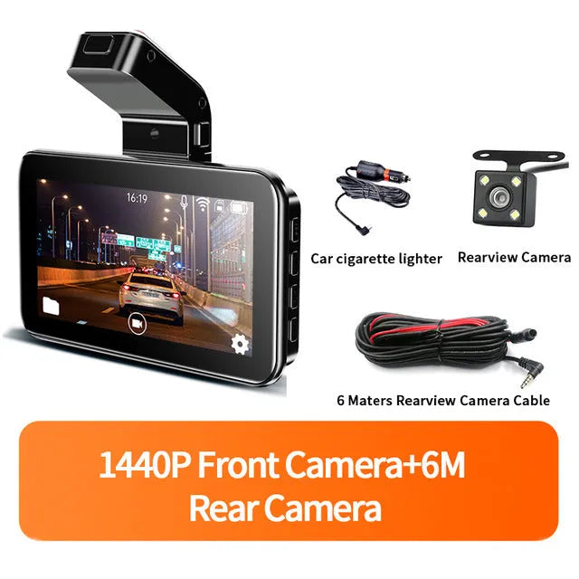 3-inch HD car DVR dashboard camera with dual lens recording capability