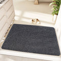 Cartoon alien pattern entrance floor mat with wire ring border in blue colour.