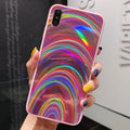 Marble pattern shockproof silicone phone case for Samsung Galaxy devices showing front and back protection