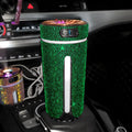 Colourful diamond-style car humidifier with LED lights on a car dashboard