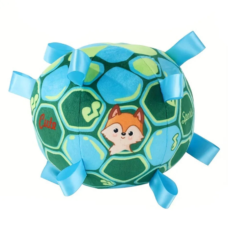 15cm green watermelon yellow plush dog ball toy with bell for aggressive chewers