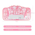 Hexagonal dragon crane machine cartoon anime design on a large 75x40cm cloth mouse pad with wrist support.