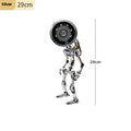 Silver or copper metallic robot-shaped desk lamp in 22cm or 29cm size with customisable graphics.