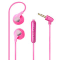 Wired in-ear headphones with microphone, black, L-shaped plug, 1.2m TPE cable