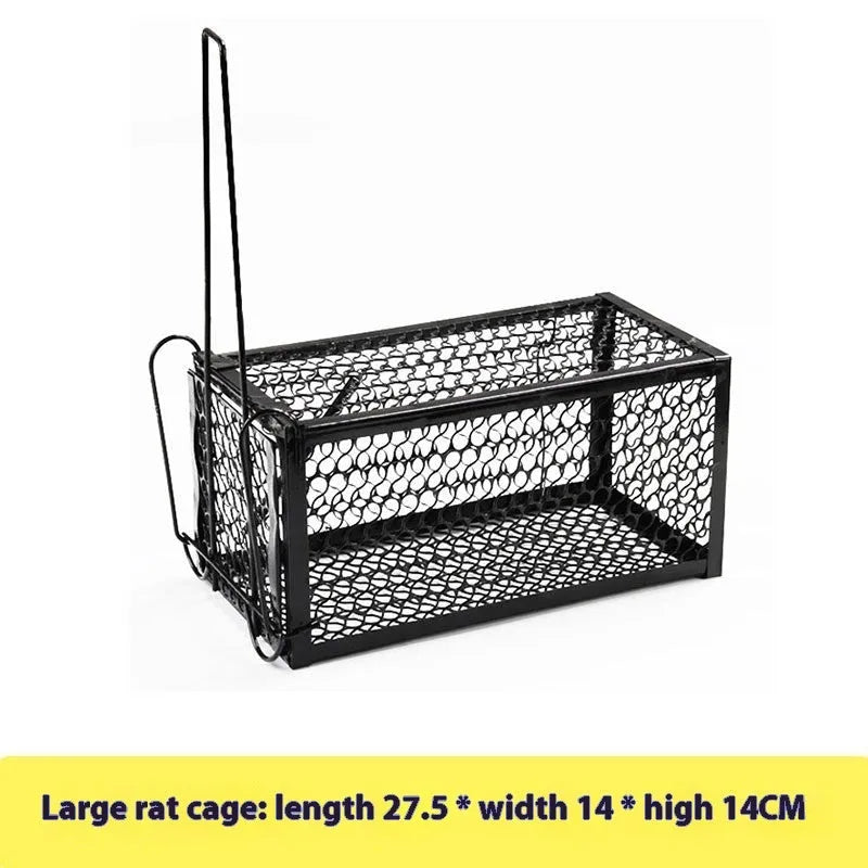 Automatic cage mousetrap in metal iron clamp and plastic designs for catching small rodents