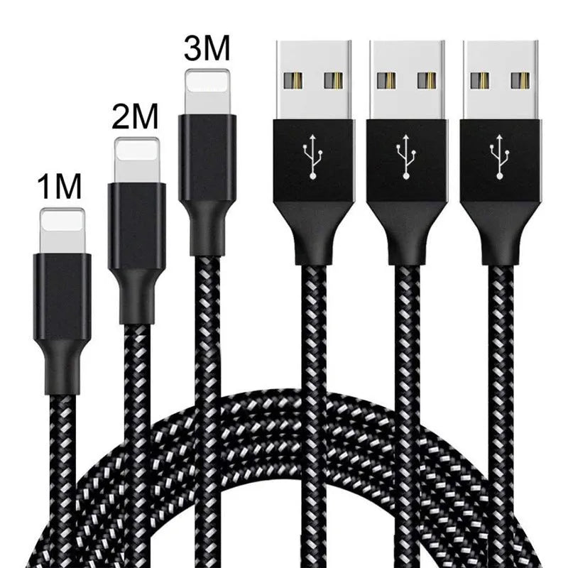 Braided fast charging Micro USB cable for Android phones in black and white colour.