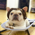 Adjustable pet wig sheath headdress for dogs and cats in various party styles