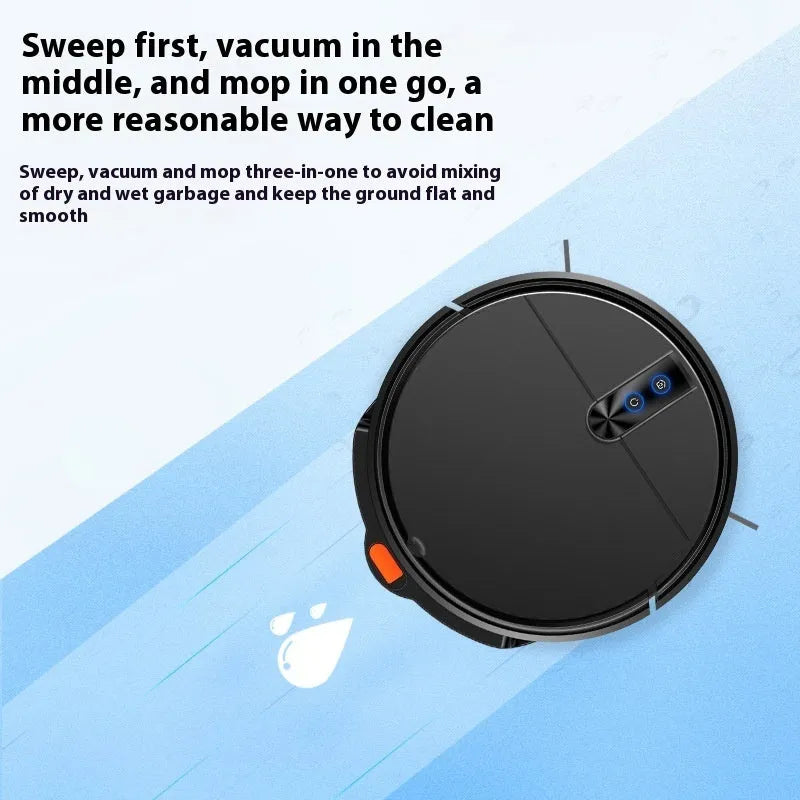 Black or white intelligent sweeping robot vacuum cleaner with remote control for 90-120 square metre homes
