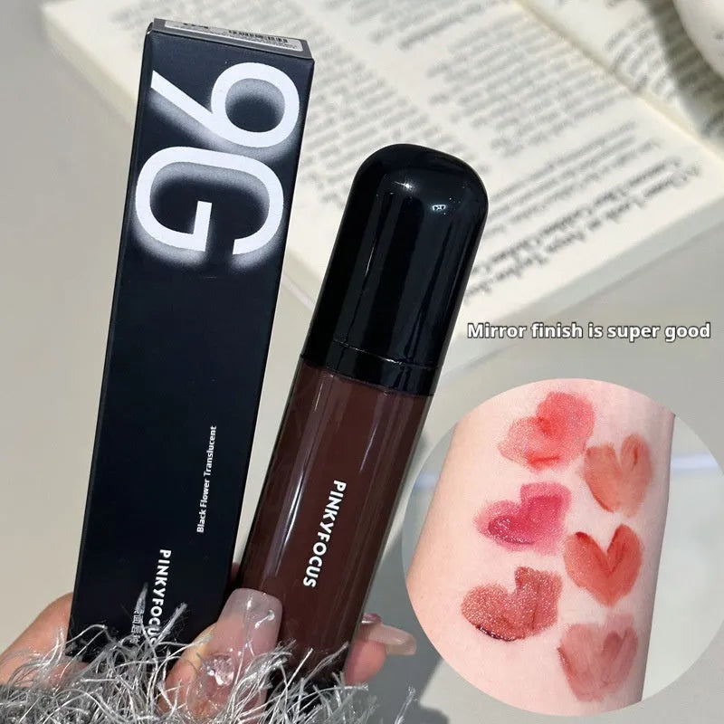 Black Shiny Makeup Mirror Lip Lacquer in six Black Citrus colour shades