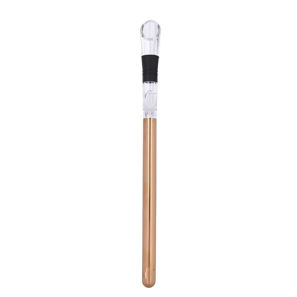 Stainless steel wine chilling rod with acrylic pourer, total length 32cm