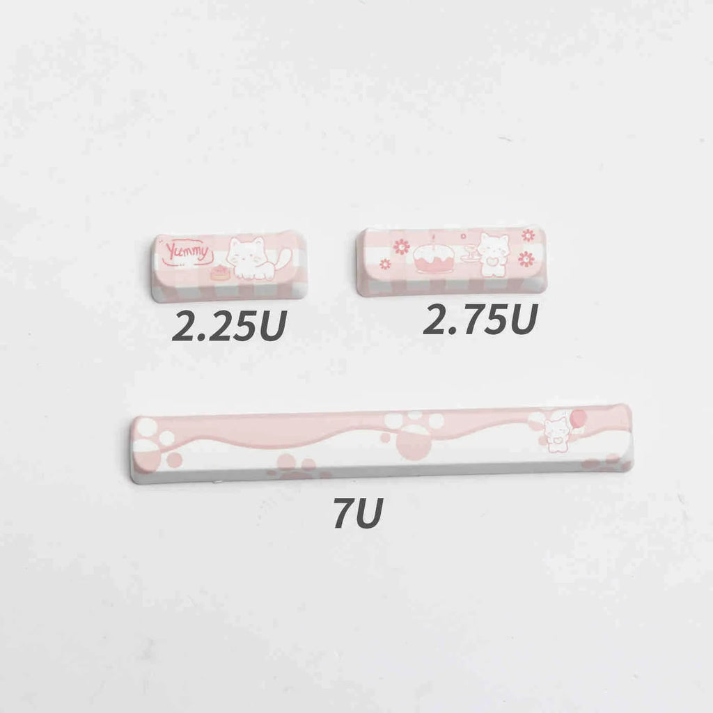 Full set PBT sublimation key caps for mechanical keyboards showing multicolour designs on over 98 keys