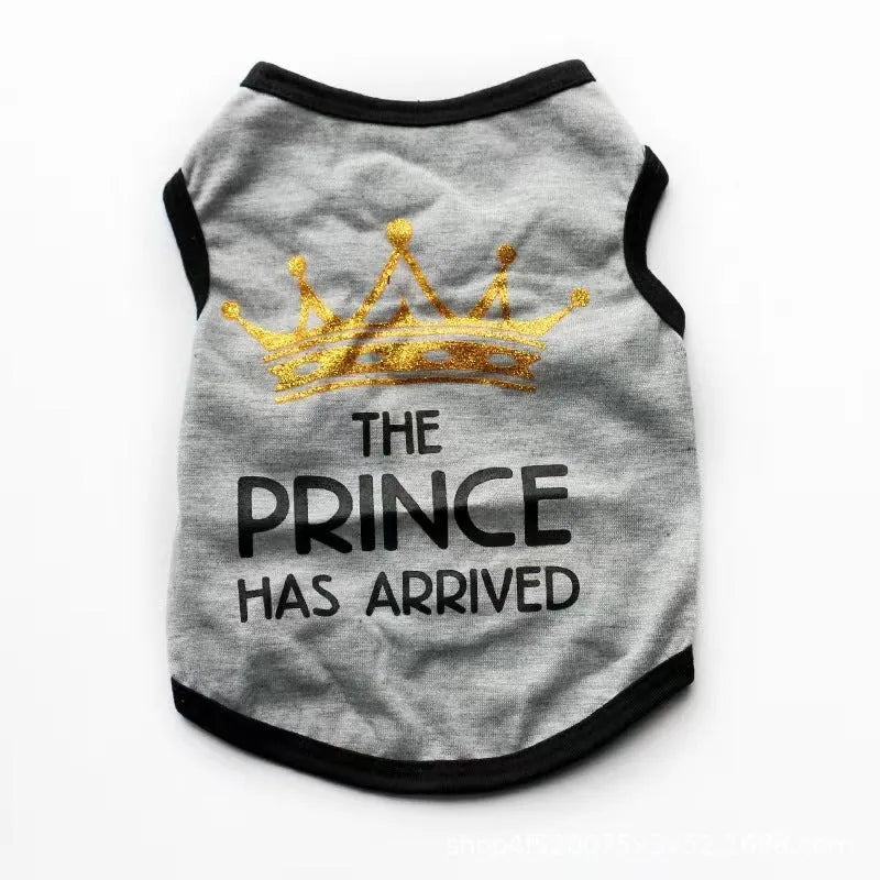 Cotton dog vest for puppies in multiple colours and sizes for spring and summer wear