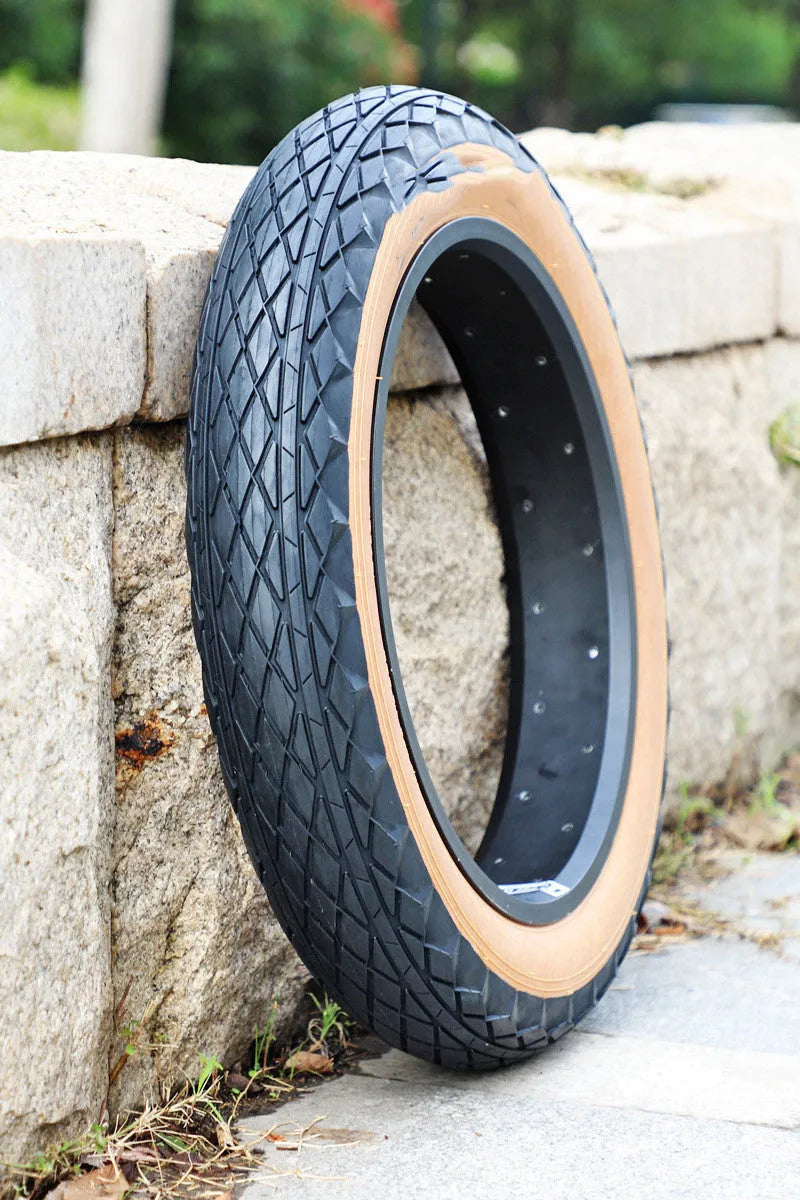 20 inch by 4.0 inch brown rubber tyre for electric snowmobile and beach car applications