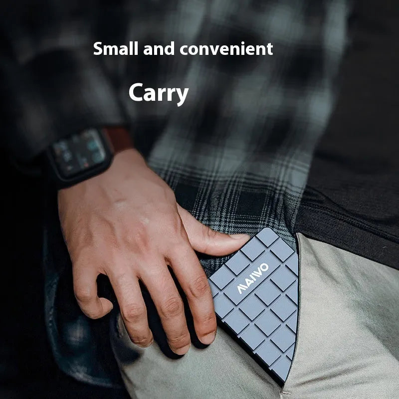 Aluminium USB4 external hard disk enclosure for M.2 NVMe SSDs, showing compact size.