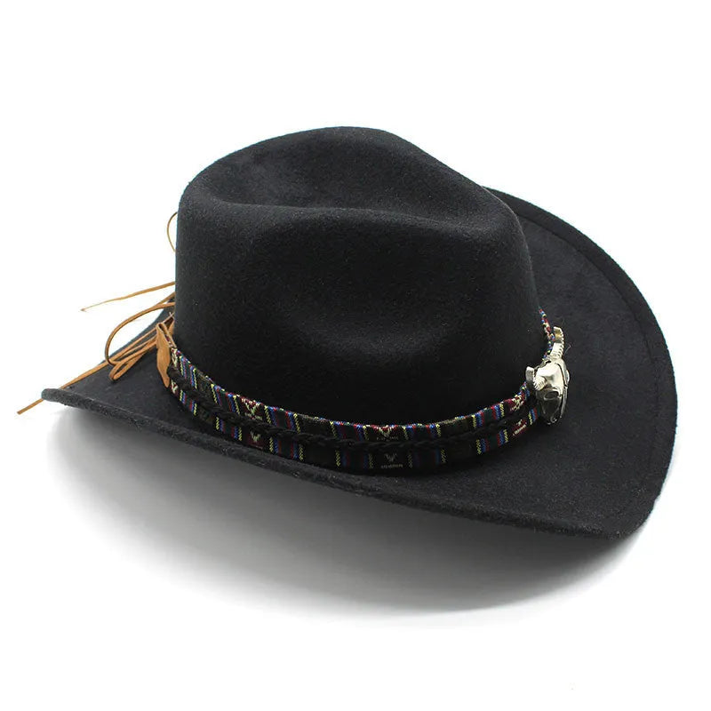 Western cowboy hat with bell crown in various colours including red, black and army green