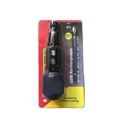 Alloy steel straight handle electric screwdriver in black and blue with 36V lithium battery