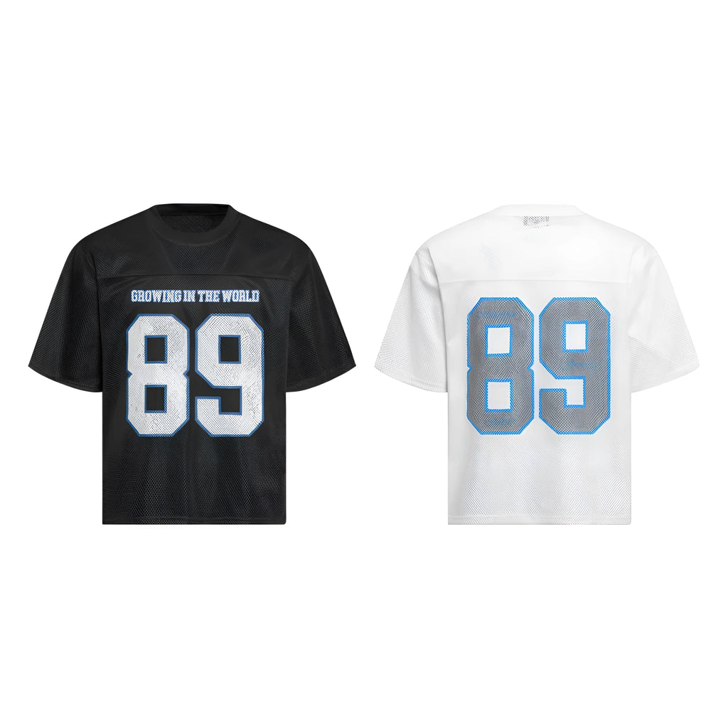 Men's loose fit casual t-shirt in black or white with regular sleeves and chemical fibre blend fabric