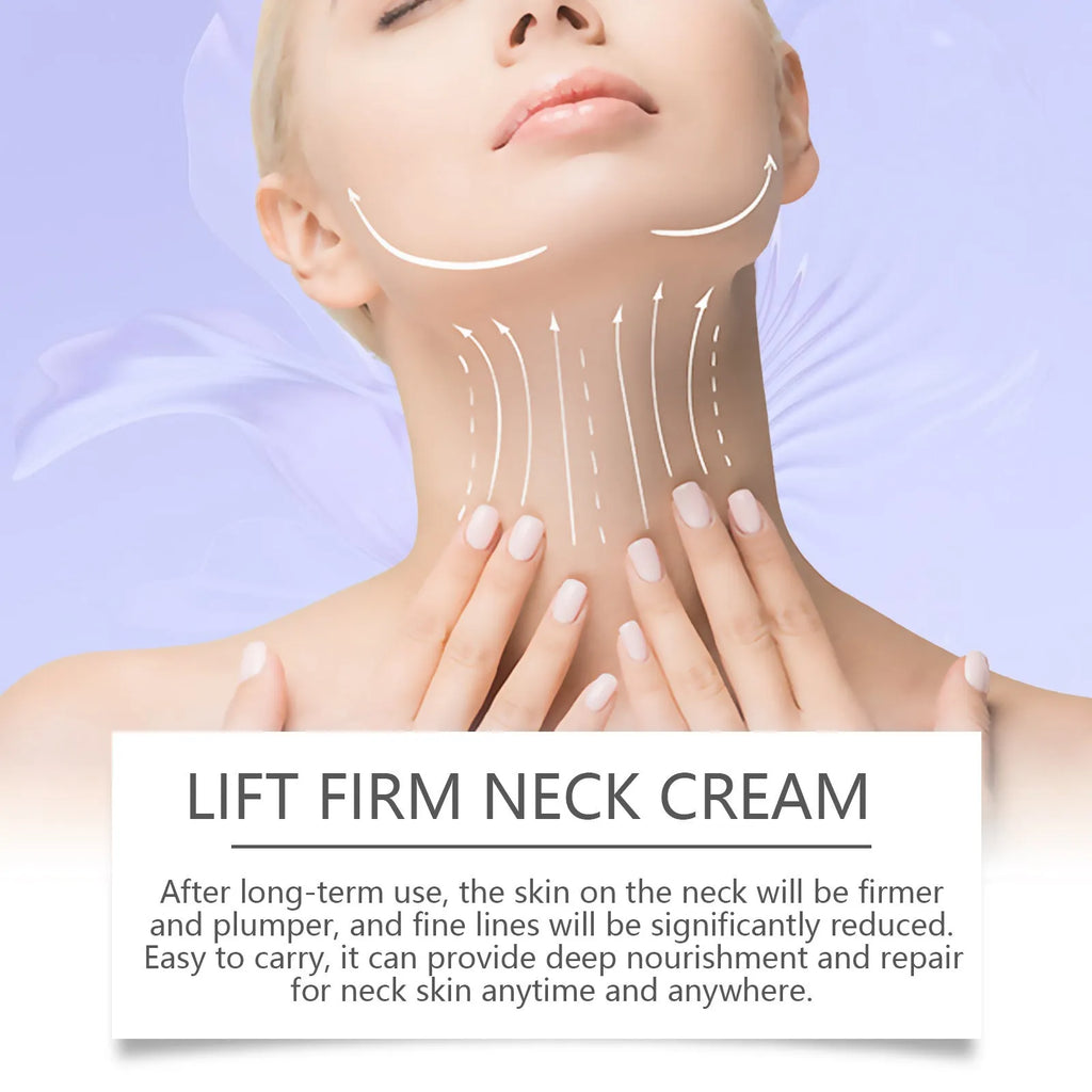 Neck skin cream jar with 50g moisturising formulation containing hyaluronic acid and coffee extract