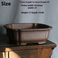 Purple sand rectangular bonsai flower pot with modern design for floor standing plant display