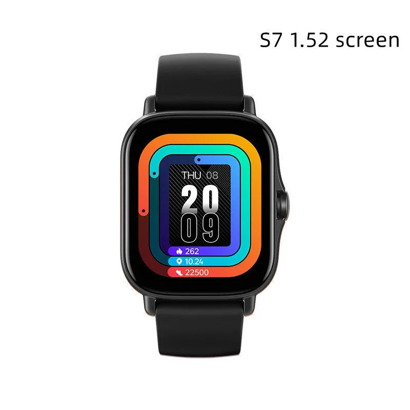 GT20 smartwatch with alloy case and silicone band showing health metrics on its 1.75-inch screen.