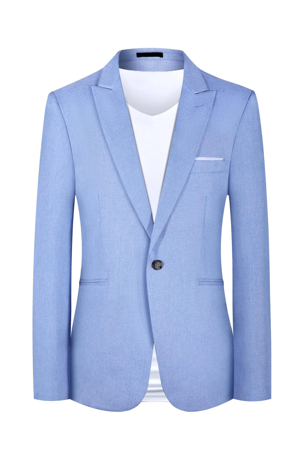 Men's light blue western-style suit jacket for spring and summer casual wear