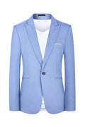 Men's light blue western-style suit jacket for spring and summer casual wear