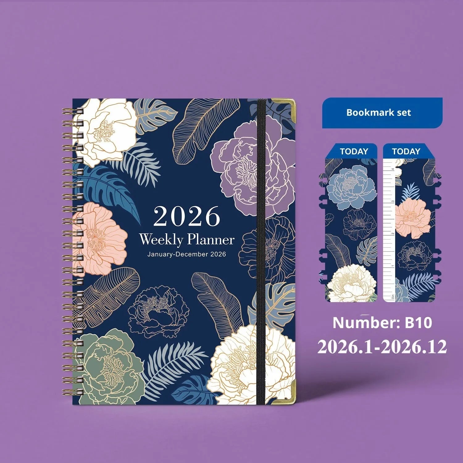 2026 A5 coil diary with paper cover and coil binding, eight colours available