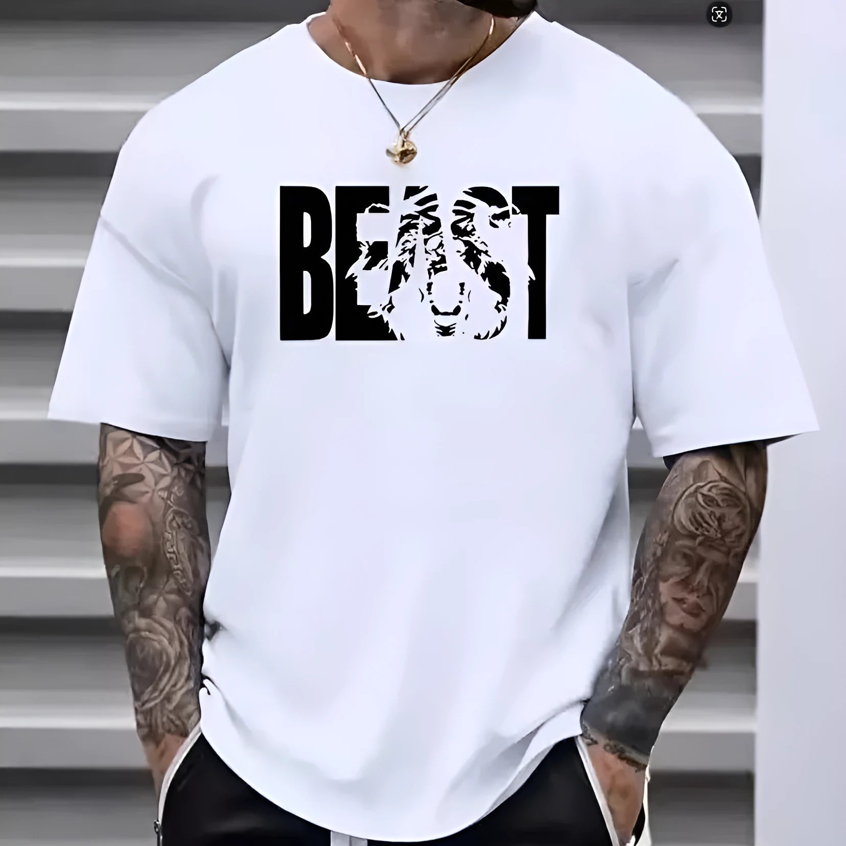 Cotton retro short sleeve t-shirt for men youth group work clothes black art sculpture design front view