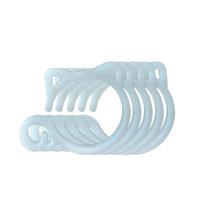 Colourful cat-shaped plastic plant clip for stem support in gardening.