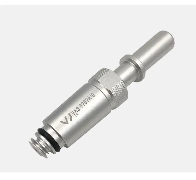 Silver metal transmission refueling joint adapter for 0CK 0B5 MTF gearboxes with VAS6262-9 compatibility