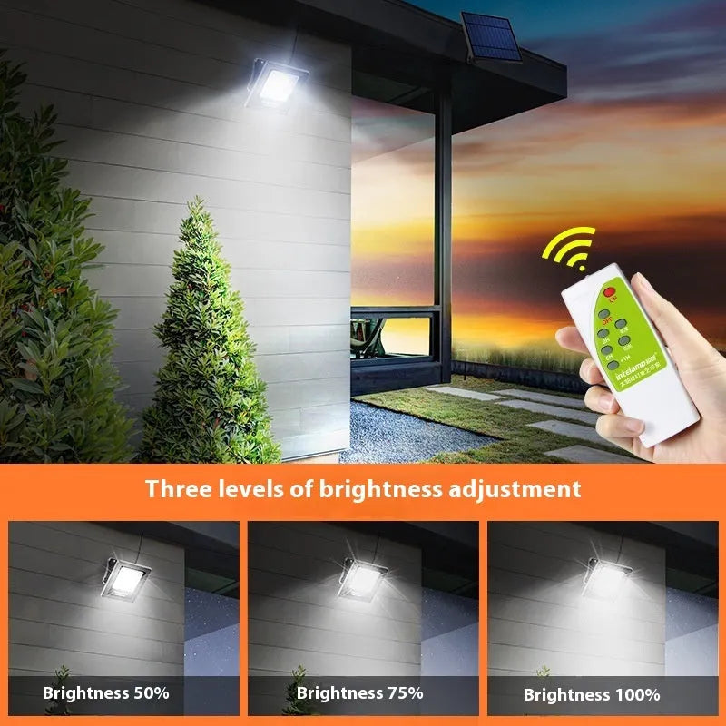 IP65 waterproof solar courtyard LED light for outdoor garden illumination with three brightness options
