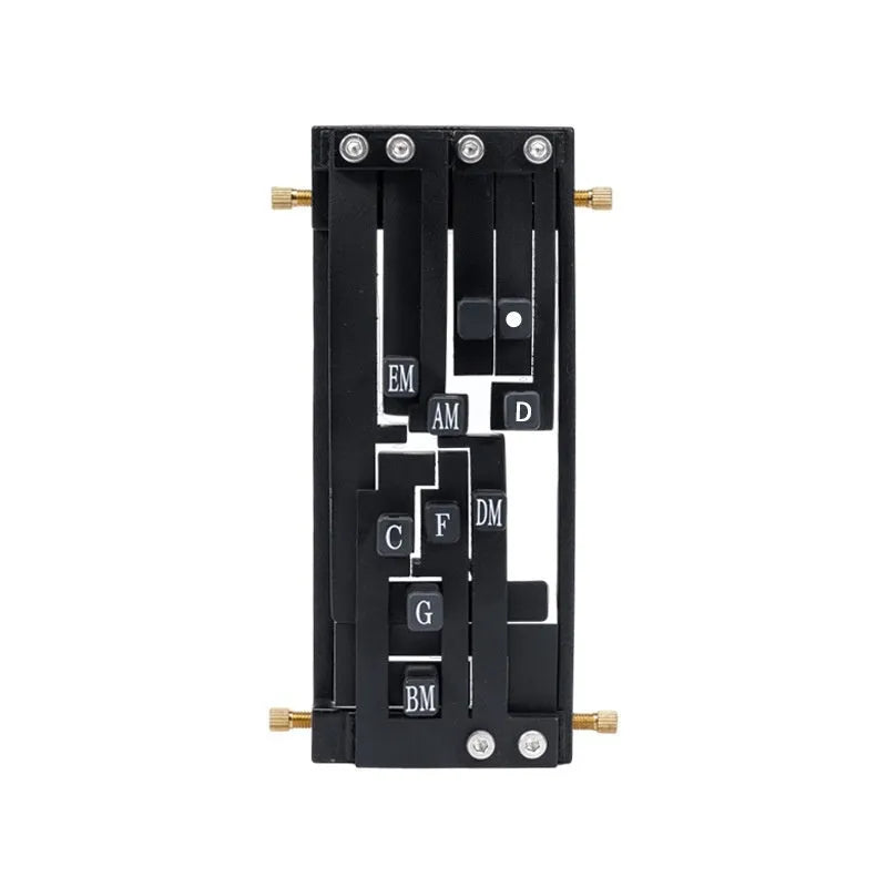 Black automatic chord practice device for folk guitar second chord training with double chord mechanism
