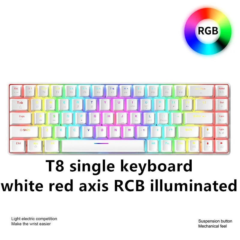 Black Jazz AK33 compact 82-key mechanical gaming keyboard with backlight and USB cable