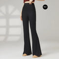 Women's solid colour dance practice trousers for body training in stretch polyester fabric