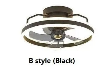 Modern simple design ceiling fan with light showing PC blades and acrylic lampshade in a chosen colour