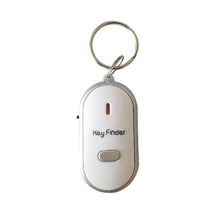 Oval-shaped acrylic key finder pendant in red, blue, white, black, and orange colour options.