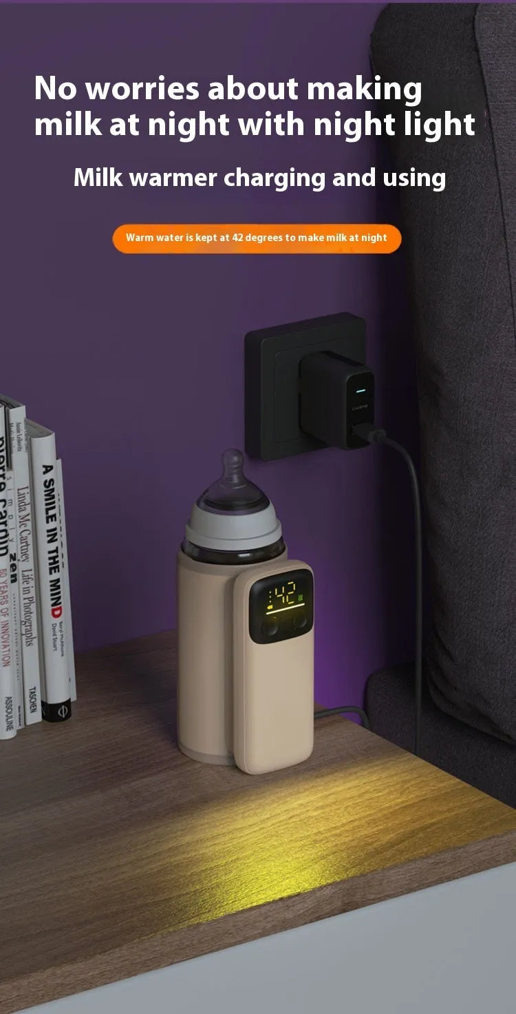 Fast-charging 8000mAh baby bottle insulation warmer with universal fit