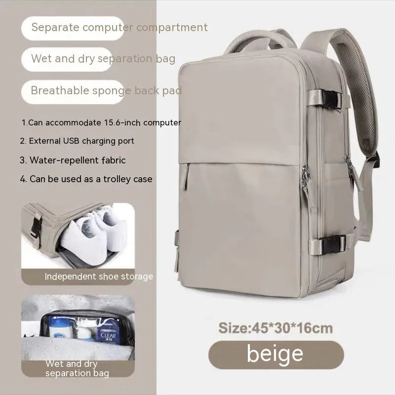Large nylon waterproof mummy backpack in various colours on a neutral background.