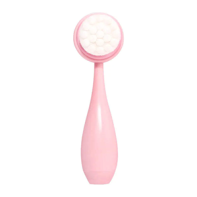 Facial brush keep dry set with coral fleece absorbent hair band in purple, grey, white or pink colour options