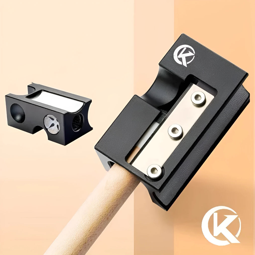 Black all-metal billiard cue leather tip repair tool for pool and snooker maintenance