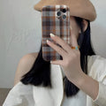 Orange back cover TPU phone case with lattice pattern for iPhone 12