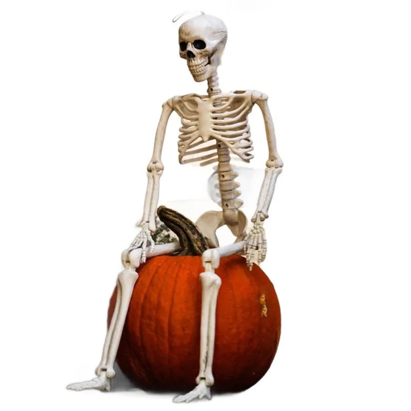 90cm tall movable joint plastic skeleton Halloween decoration with poseable limbs