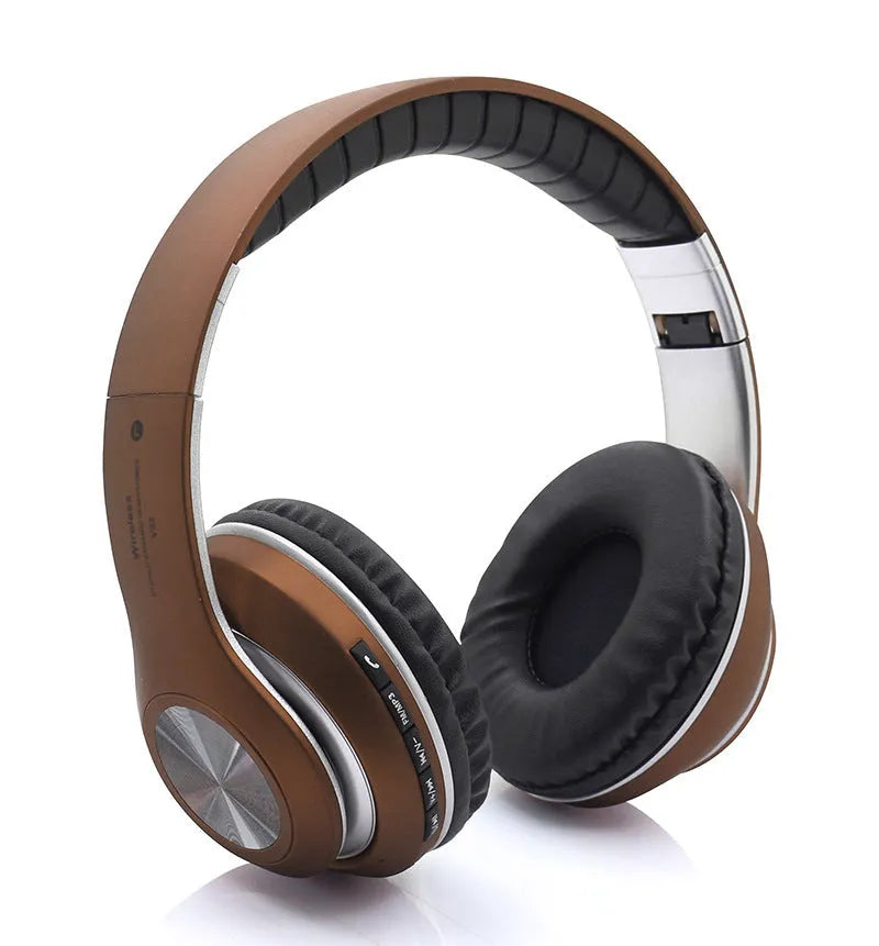 Private Mode 5.0 folding wireless stereo headphones with Bluetooth 5.0 in black, 200mAh battery, head-mounted