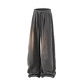 Women's plus-size lightweight fleece-lined hollow-out trousers in a straight-leg style.