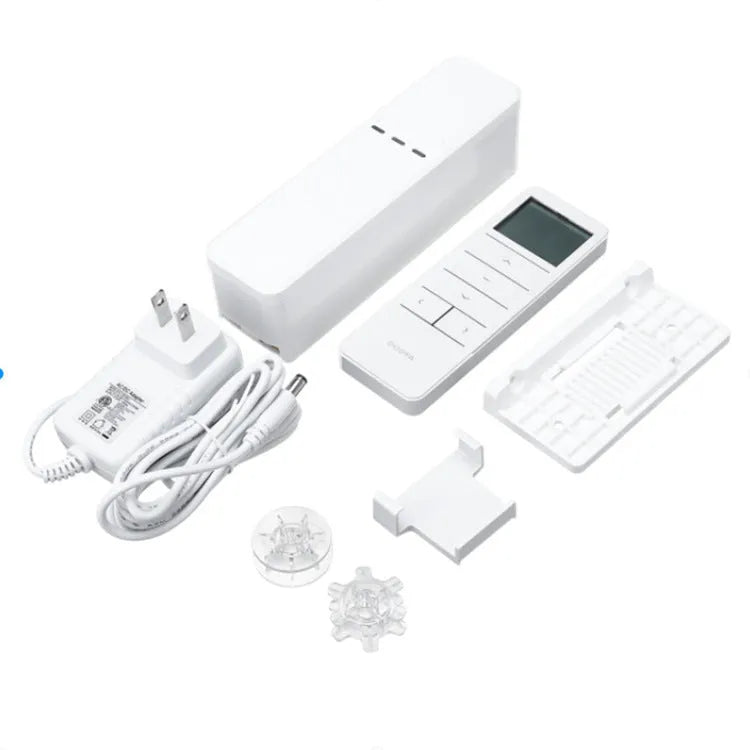 White plastic remote control smart curtain motor for EU and US curtain installation