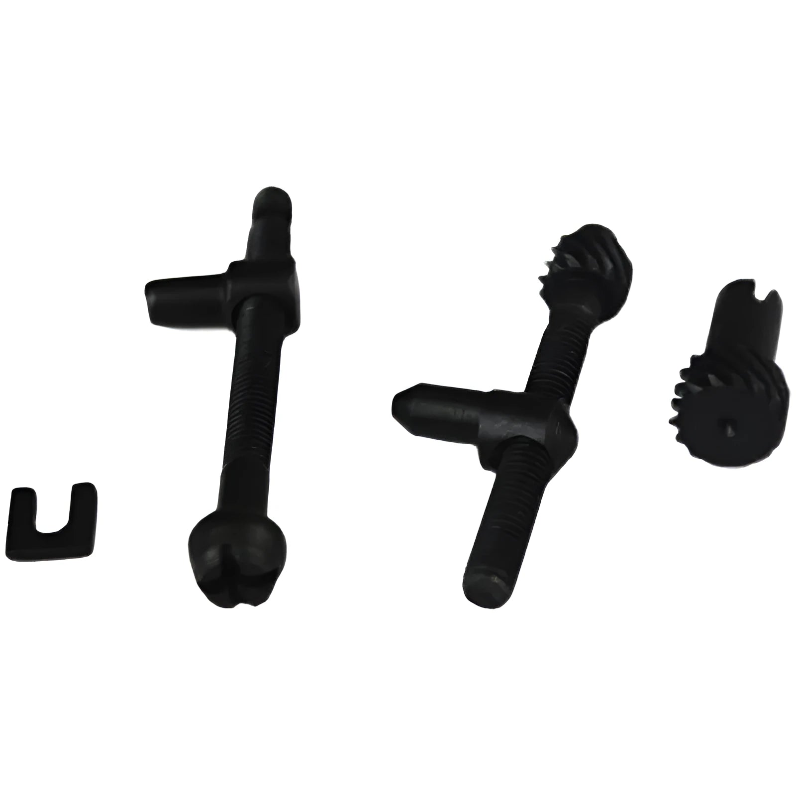 Chainsaw accessory kit showing spools of nylon thread in various diameters and a chainsaw chain