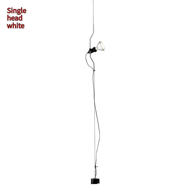 Italian adjustable small droplight alloy construction 3.5 m suspension wire modern simplicity black finish