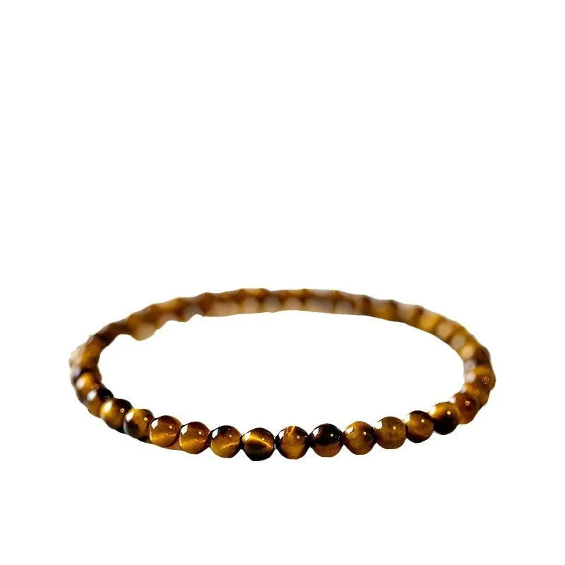 New Chinese style geometric Tigereye bracelet showing rounded elements and natural stone banding