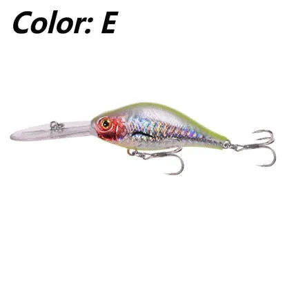 Little Fat Man deep diving fishing lure measuring 10.5 cm in length with long tongue board design
