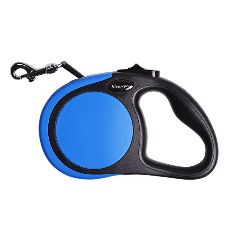 Automatic retractable dog leash for dog tractor in blue ABS nylon housing